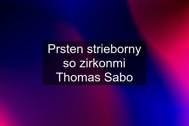 Prsten strieborny so zirkonmi Thomas Sabo