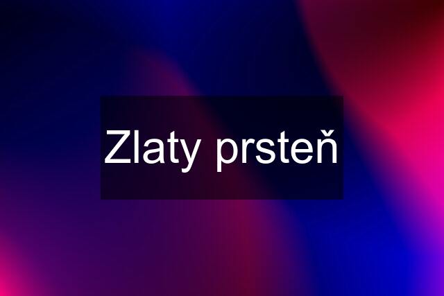 Zlaty prsteň