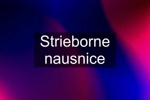 Strieborne nausnice