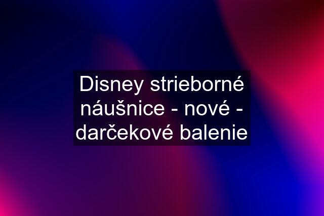 Disney strieborné náušnice - nové - darčekové balenie