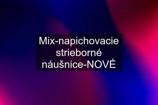 Mix-napichovacie strieborné náušnice-NOVÉ