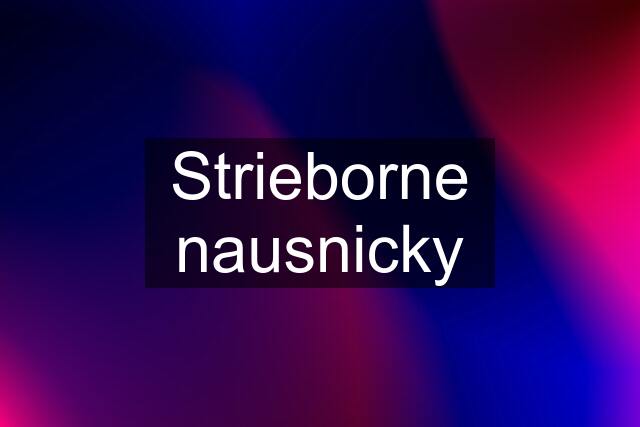 Strieborne nausnicky