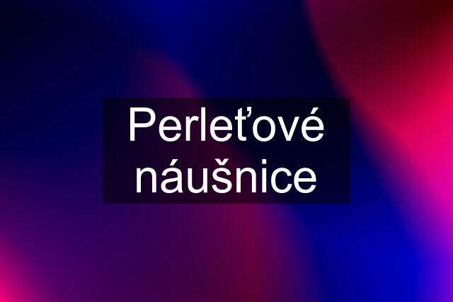 Perleťové náušnice