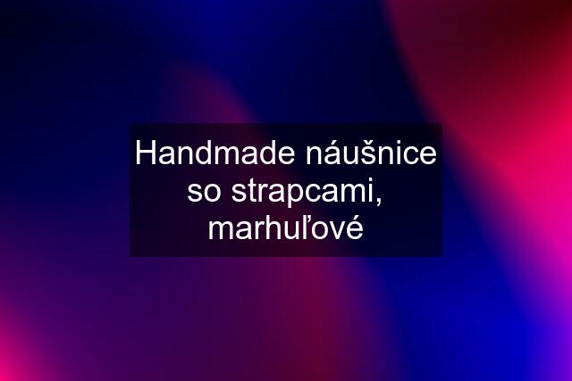 Handmade náušnice so strapcami, marhuľové