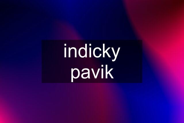 indicky pavik