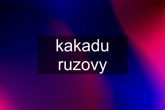 kakadu ruzovy