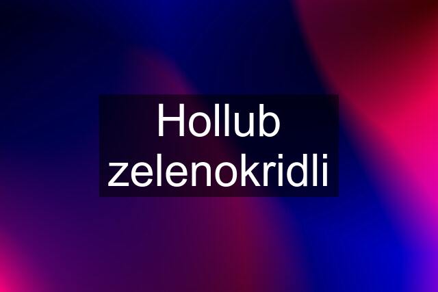 Hollub zelenokridli