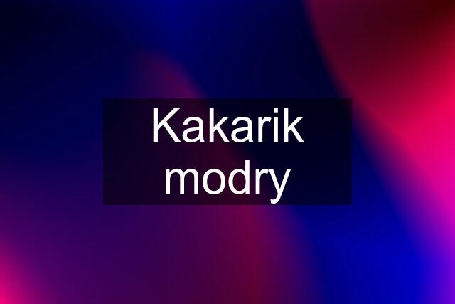 Kakarik modry