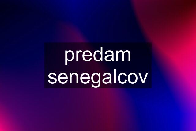 predam senegalcov