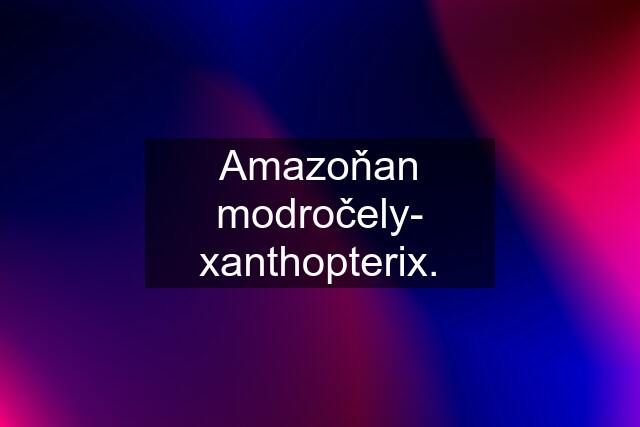 Amazoňan modročely- xanthopterix.