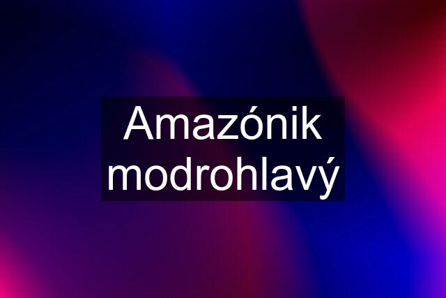 Amazónik modrohlavý