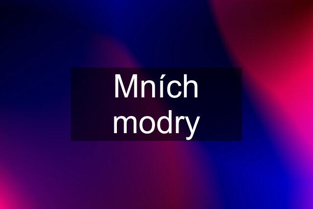 Mních modry