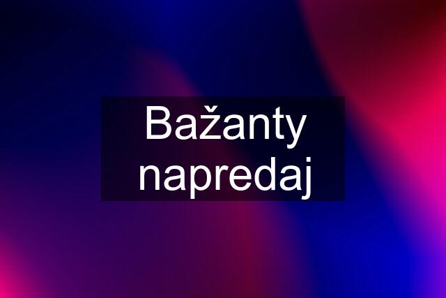 Bažanty napredaj