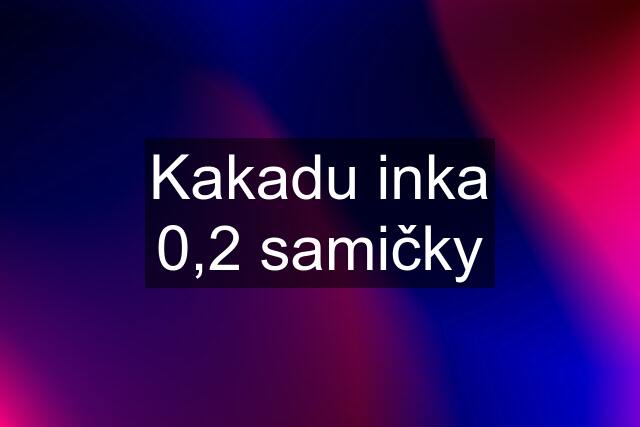 Kakadu inka 0,2 samičky