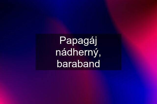 Papagáj nádherný, baraband