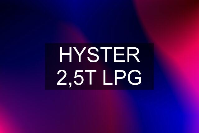 HYSTER 2,5T LPG