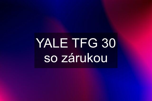 YALE TFG 30 so zárukou