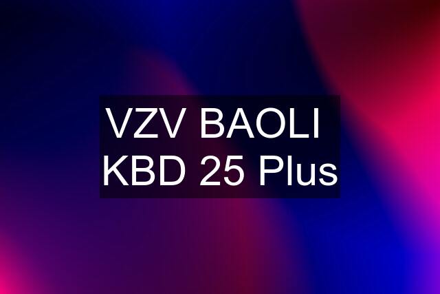 VZV BAOLI  KBD 25 Plus