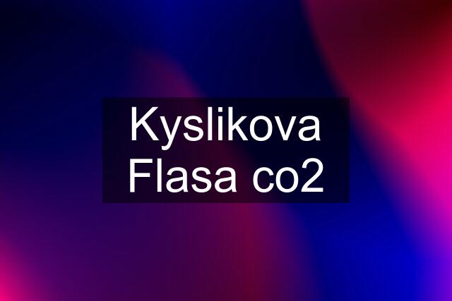 Kyslikova Flasa co2