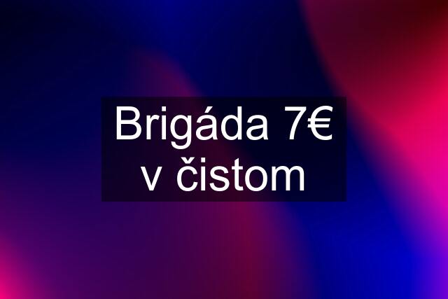 Brigáda 7€ v čistom