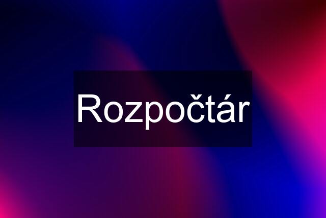 Rozpočtár