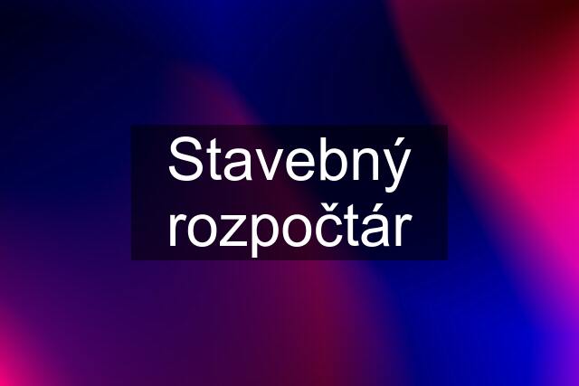 Stavebný rozpočtár