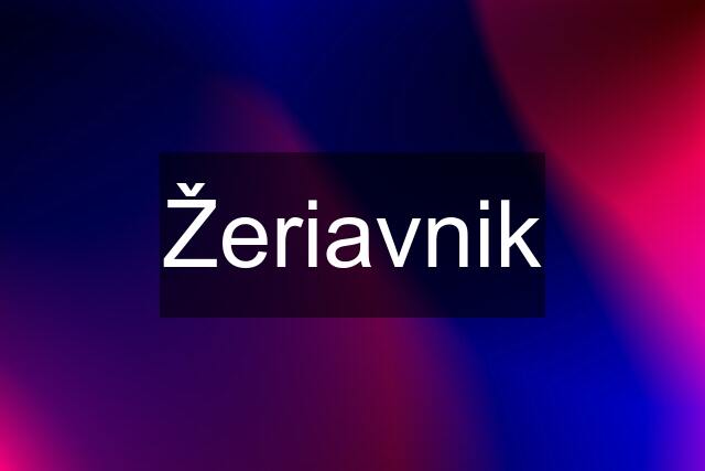 Žeriavnik