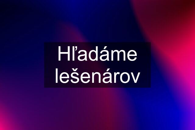 Hľadáme lešenárov