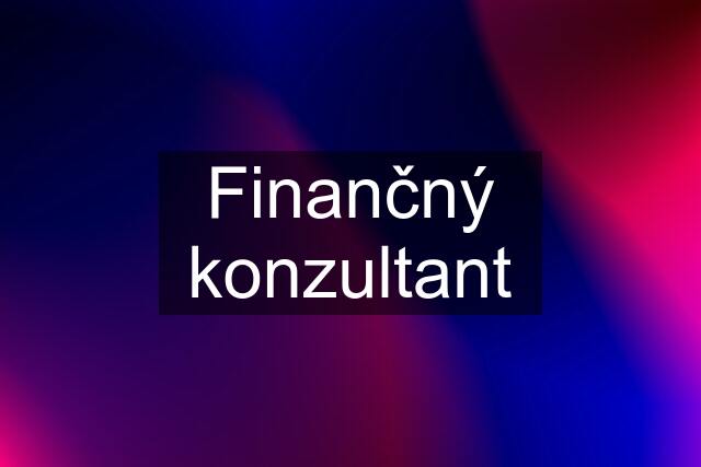 Finančný konzultant