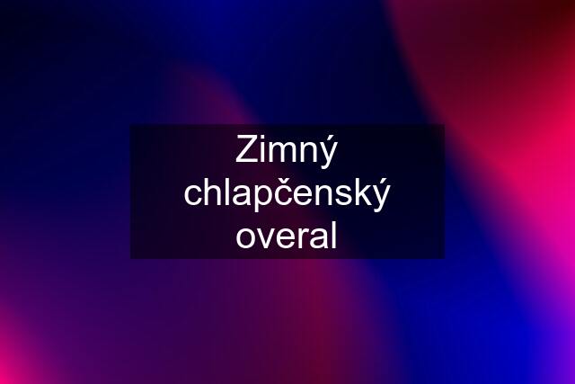 Zimný chlapčenský overal