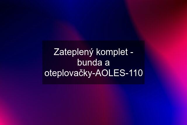 Zateplený komplet - bunda a oteplovačky-AOLES-110