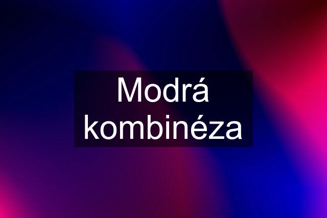 Modrá kombinéza