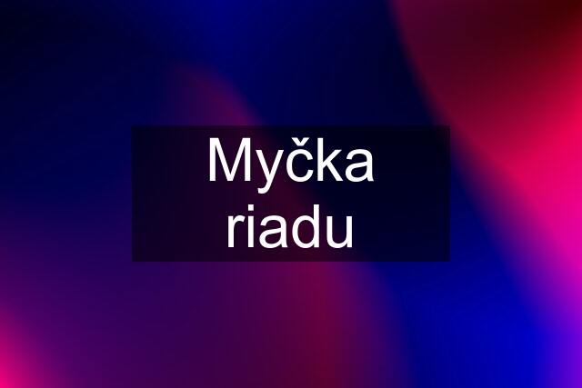 Myčka riadu