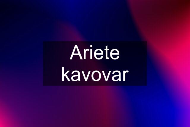 Ariete kavovar