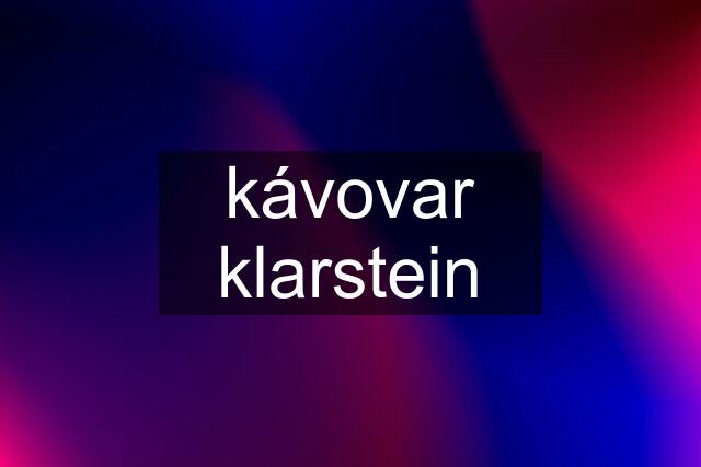 kávovar klarstein