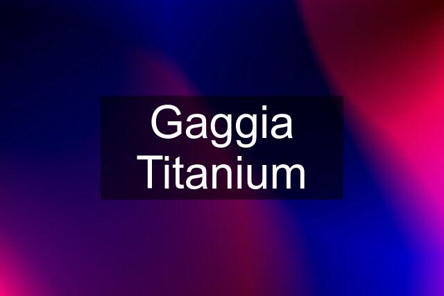 Gaggia Titanium