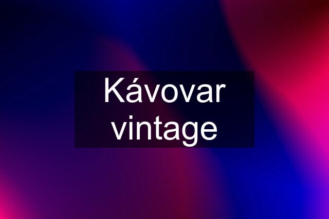 Kávovar vintage