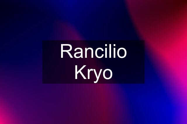 Rancilio Kryo