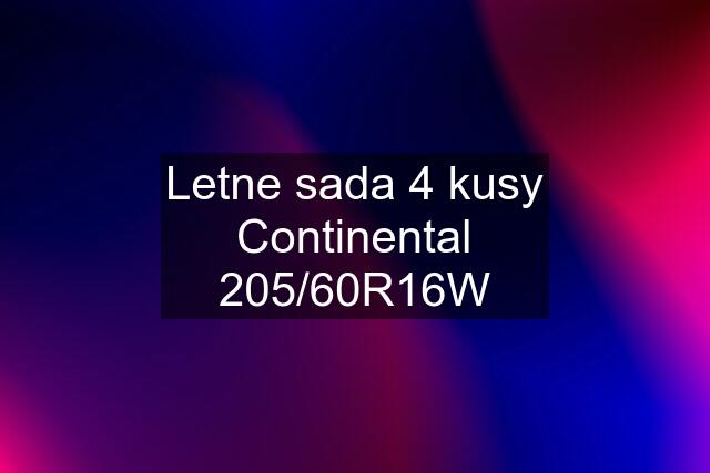 Letne sada 4 kusy Continental 205/60R16W