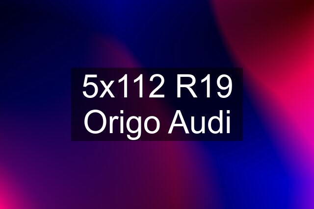 5x112 R19 Origo Audi