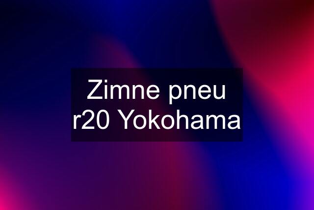 Zimne pneu r20 Yokohama