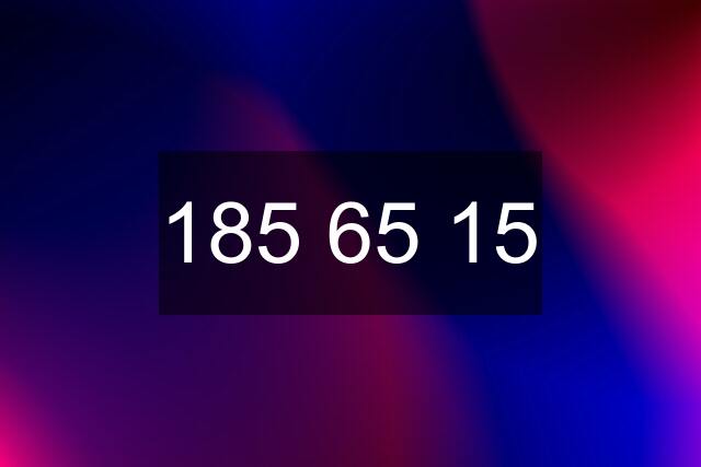 185 65 15