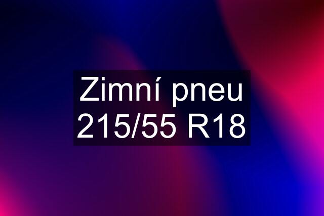 Zimní pneu 215/55 R18