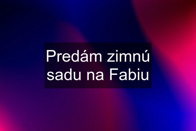 Predám zimnú sadu na Fabiu