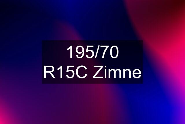 195/70 R15C Zimne