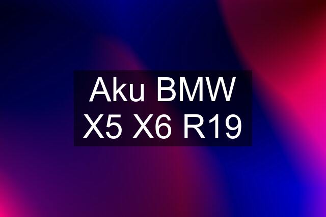Aku BMW X5 X6 R19