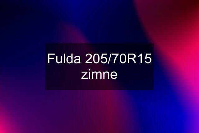 Fulda 205/70R15 zimne