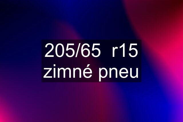 205/65 r15 zimné pneu