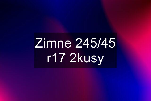 Zimne 245/45 r17 2kusy