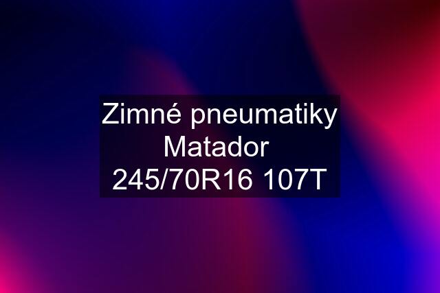 Zimné pneumatiky Matador  245/70R16 107T